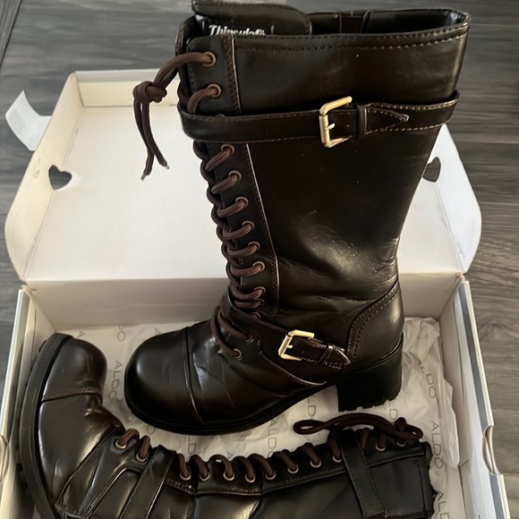 Aldo Winter Leather Boots - Picture 1 of 4